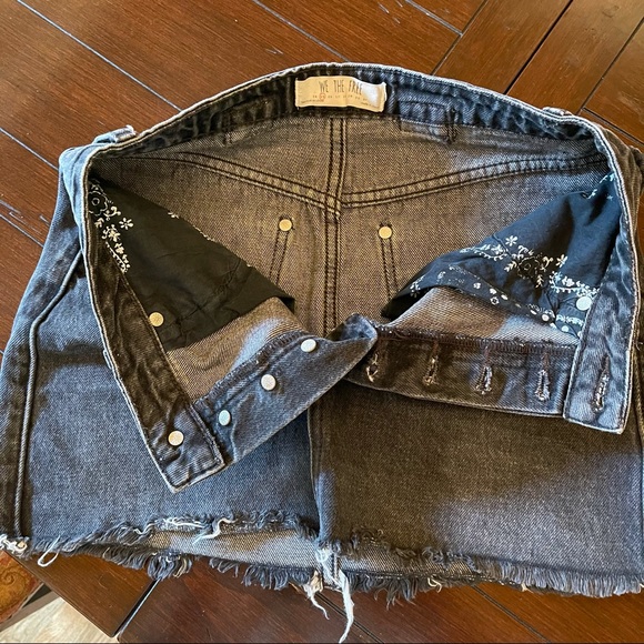 Free People Black Jean Mini Skirt - Picture 8 of 9